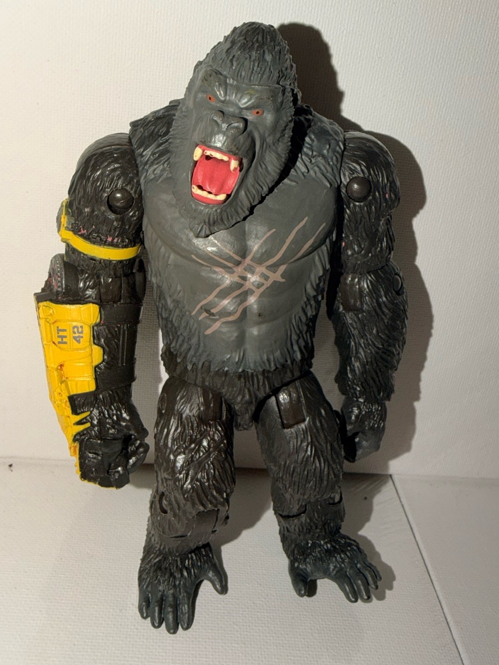 Poseable Gorilla Action Figure with Yellow Arm Cannon